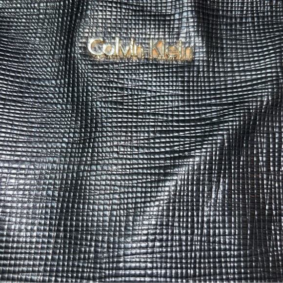 🔥SALE Calvin Klein Double Loop Handle Shoulder Tote Bag Black - Picture 8 of 10